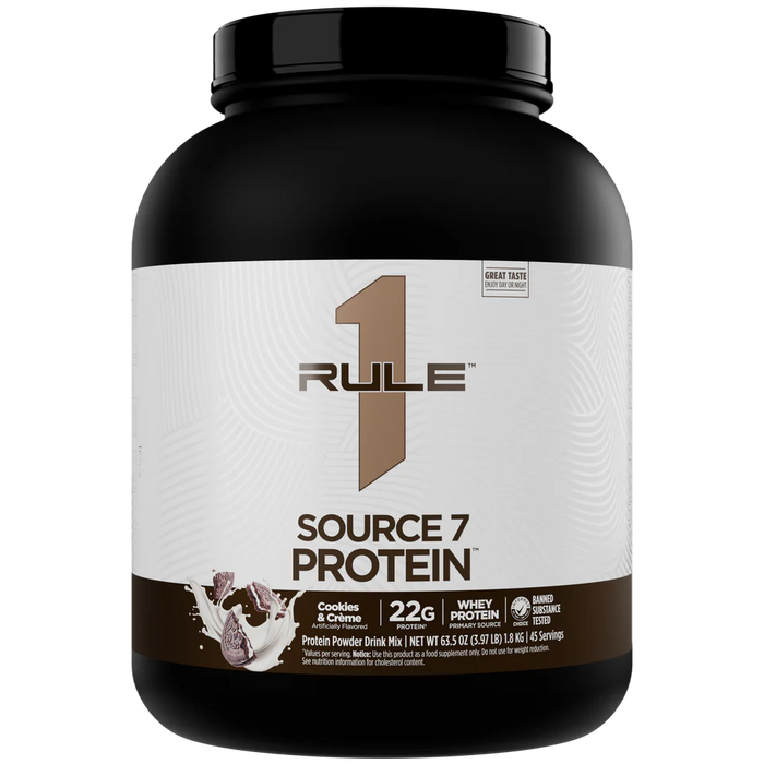 Rule 1 Source 7 Protein protein shake with smooth texture for anytime protein intake 5 lbs Cookies & Creme