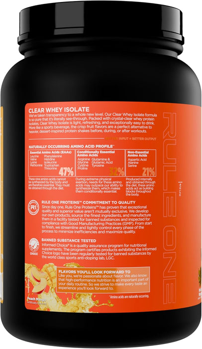 R1 Clear Whey Isolate | Clear Protein with Electrolytes
