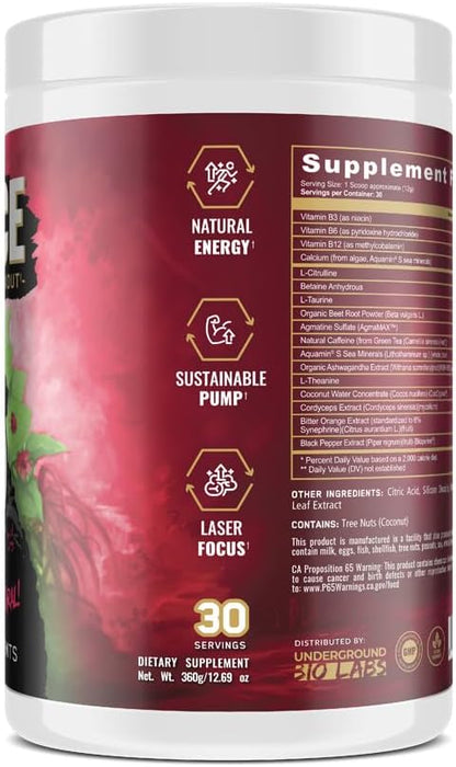 Panda Supps FIERCE Natural Pre-Workout– Natural Energy Pre-Workout Drink