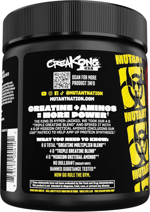 Supplement Facts – MUTANT Creakong CX8  – TigerFitness