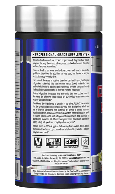 Allmax Digestive Enzyme | Digestion & Nutrient Absorption Support