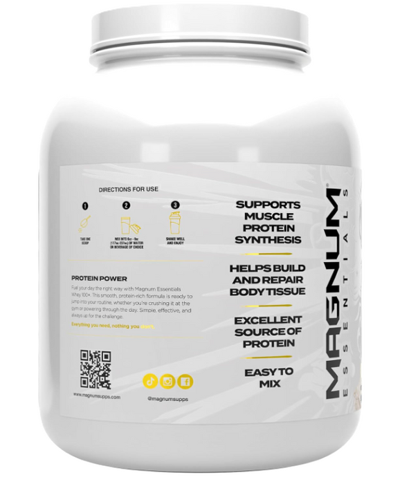 Magnum Whey100 Fast-Digesting Whey Isolate Protein Powder Side Label – TigerFitness.com