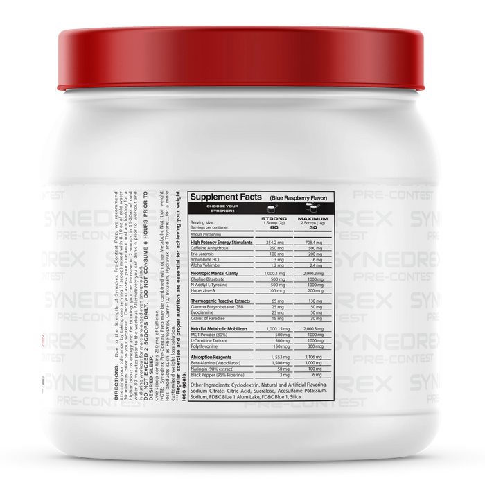 Metabolic Nutrition Synedrex Pre-Contest | High-Stim Thermogenic Pre-Workout for Energy, Focus & Fat Loss