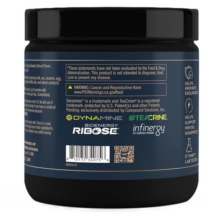 GR8 Lifestyle Acceler8 Pre Workout Back Label – 