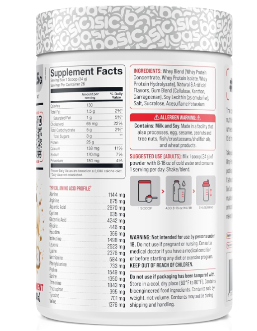 Basic Supplements Basic Whey | Premium Whey Protein Blend