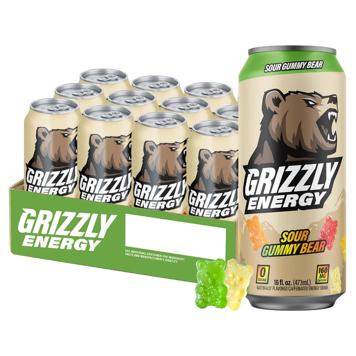 GRIZZLY Energy RTD 16oz | Ready to Drink Energy Beverage for Focus & Performance