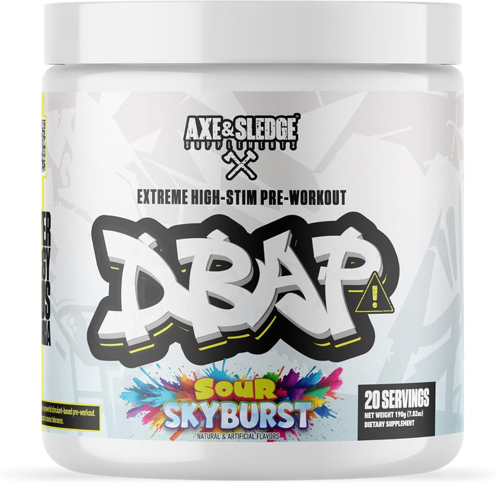 Axe & Sledge DBAP Extreme Pre-Workout V2 – Intense Energy & Focus Formula - Sour Skyburst - Tigerfitness.com