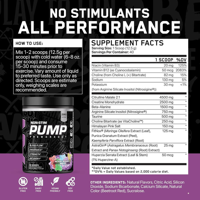 ABE Nation Stim-Free Pump | Pre-Workout Nitric Oxide & Muscle Pumps