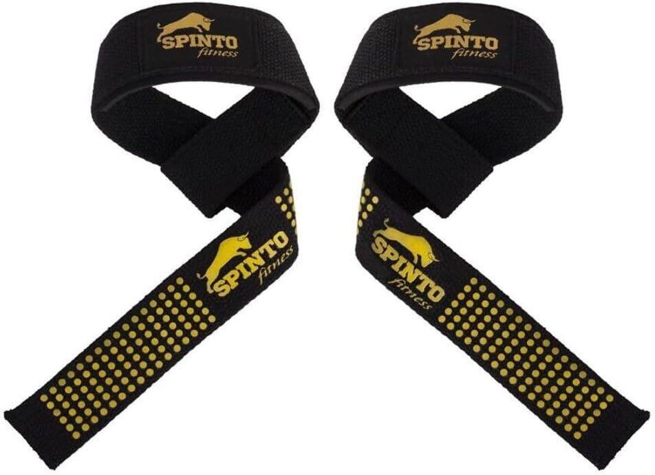 SPINTO FITNESS Padded Lifting Straps 21” | Comfort & Grip Support for Heavy Training
