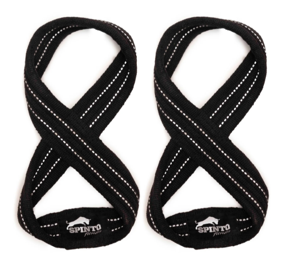 SPINTO FITNESS figure 8 lifting straps for maximum grip support during heavy lifting