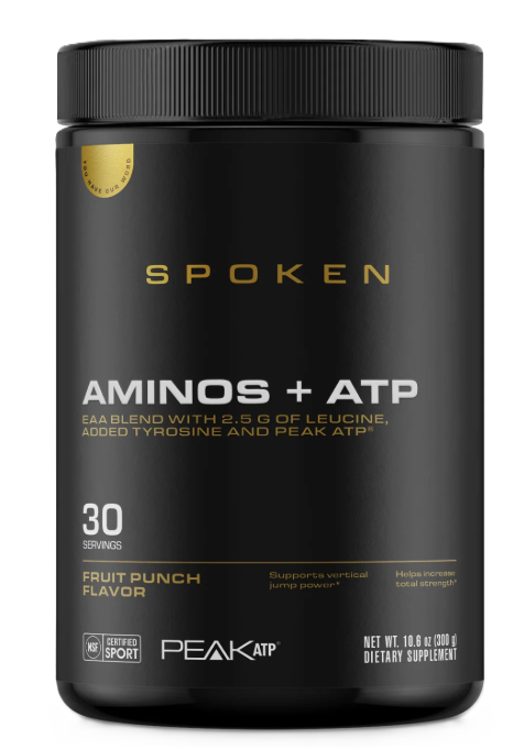 Spoken Aminos + ATP supplement 30 Servings  – Essential Aminos with Peak ATP for energy, strength, and recovery