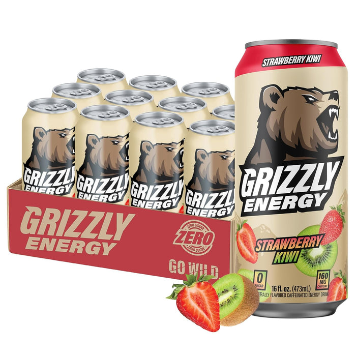 GRIZZLY Energy RTD 16oz | Ready to Drink Energy Beverage for Focus & Performance
