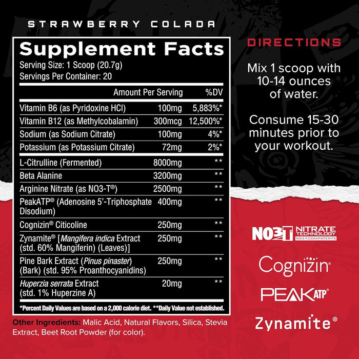 Unmatched Dissident | Hardcore Pre-Workout for Energy & Focus