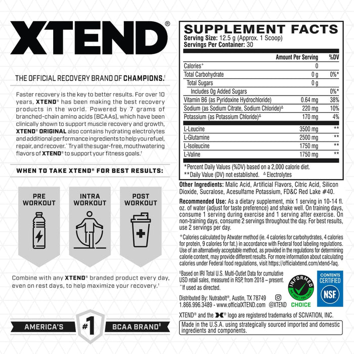 XTEND Original BCAA Powder | Muscle Recovery & Hydration Support