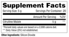 Supplement Facts – Metabolic Nutrition Citrulline Malate Ingredients 100g – TigerFitness