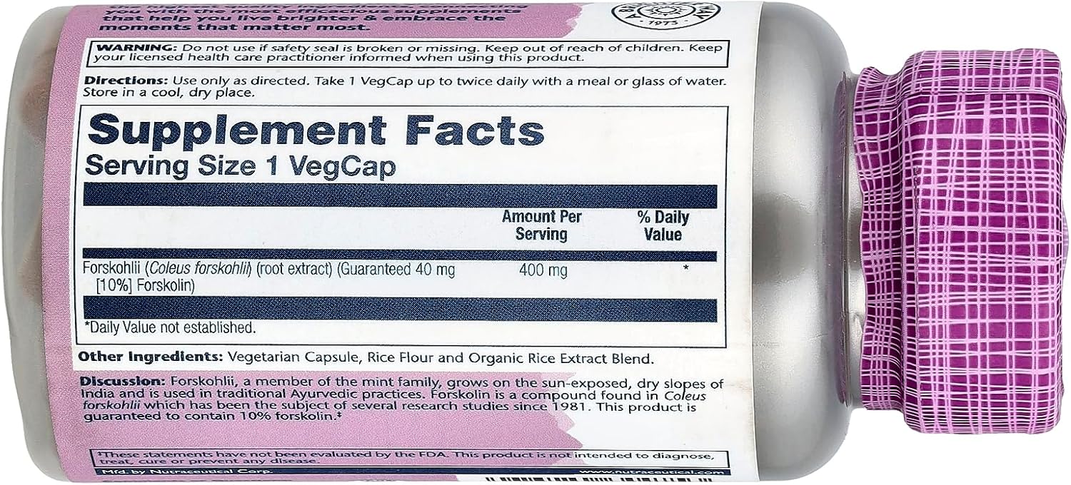 Solaray Super Forskohlii 400mg | 10% Forskolin Herbal Support