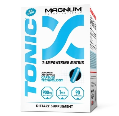 Magnum Tonic Natural Testosterone Booster for Strength & Vitality Front 90 Capsules – TigerFitness.com