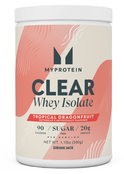 Myprotein Clear Whey Isolate Tropical Dragonfruit – High-Protein, Low-Carb Post-Workout Drink