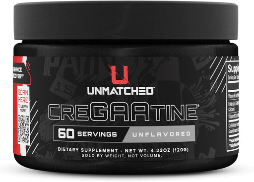 Unmatched Nutrition CreGAAtine advanced creatine supplement for strength and cognitive performance 60 Servings Unflavored