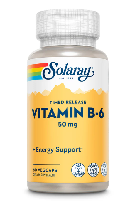 Solaray Vitamin B6 100mg | Energy, Mood & Metabolism Support