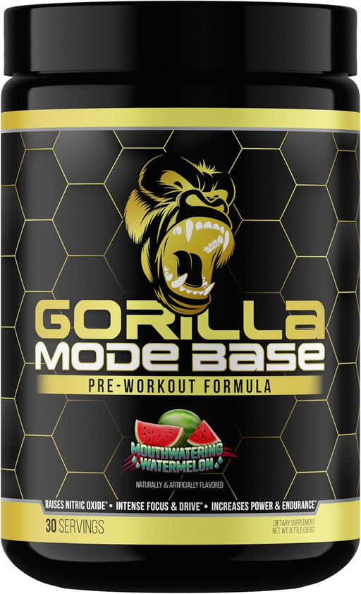 Gorilla Mind Gorilla Mode Base Pre-Workout Stim-Free 30 Servings Mouthwatering Watermelon | TigerFitness.com