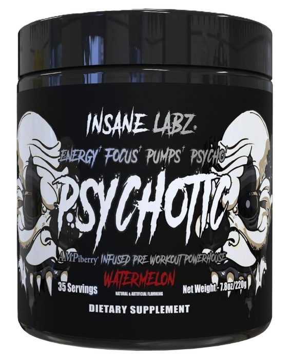 Insane Labz Psychotic Black | Hardcore High-Stim Pre-Workout Energy