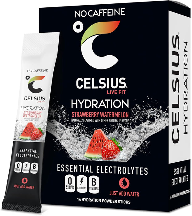 Celsius Hydration Sticks | Electrolyte Drink Mix with Energy Support