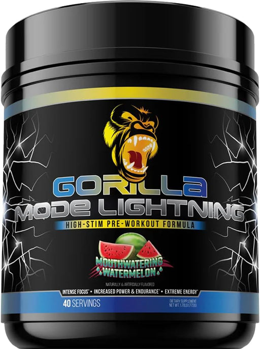 Gorilla Mind Gorilla Mode Lightning Pre-Workout 40 Servings Mouthwatering Watermelon | TigerFitness.com