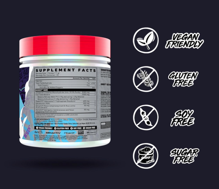 GHOST Size V3 Supplement Facts Label – Ingredients & Nutrition | TigerFitness
