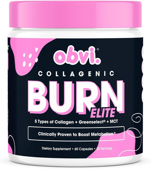 Obvi Collagenic Burn Elite 30 Servings  – All-in-One Collagen Fat Burner and Beauty Support Supplement