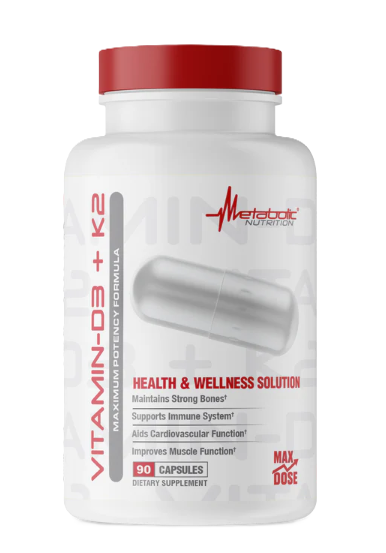 Metabolic Nutrition Vitamin D3 + K2 – Bone, Heart & Immune Health Support 90 Capsules Tigerfitness.com