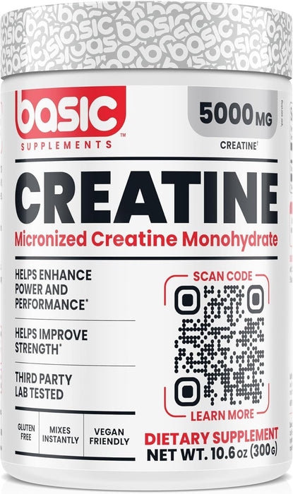 Basic Supplements Creatine Monohydrate | Strength, Power & Recovery Support