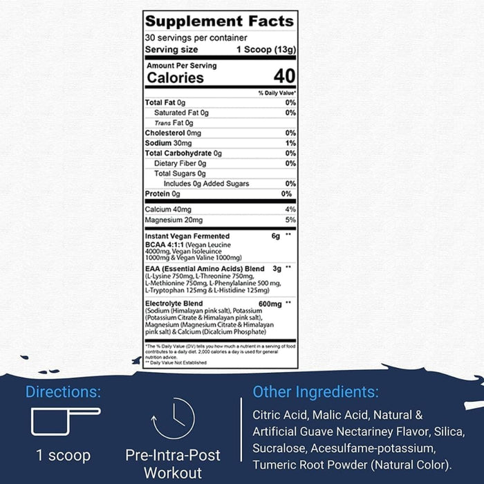 Gaspari Proven EAAs label – 9 essential amino acids and hydration support