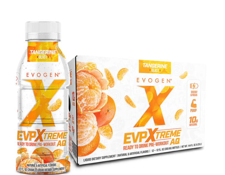 Evogen Nutrition EVP Xtreme AQ RTD Pre-Workout Tangerine Blast | TigerFitness.com