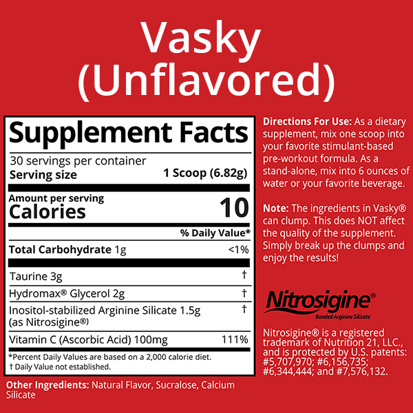 Vasky® Stimulant Free Pump Inducing Pre-Workout