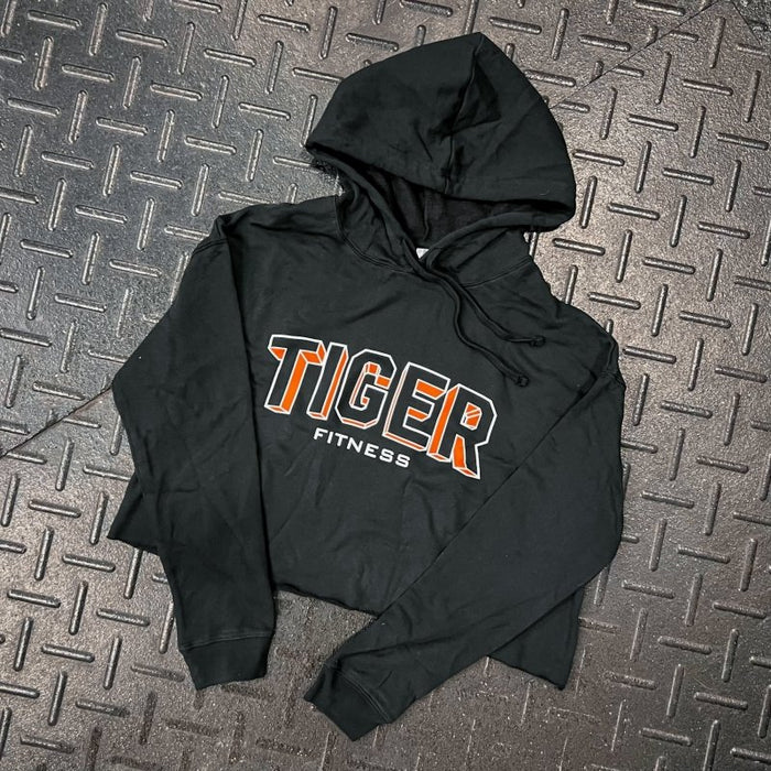 Tiger Fitness 3D Logo Women's Cropped Lightweight Hoodie - Tiger Fitness - Tiger Fitness
